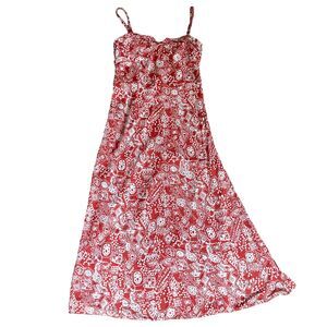 Rebecca Taylor Women's Sz 8 Labyrinth Slip Midi Dress Red Clay NWT $325